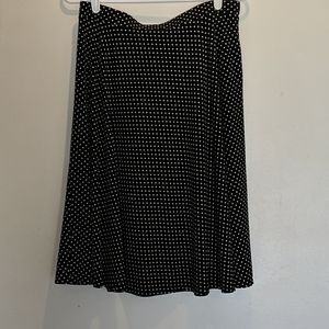 Skirt black with white polka dots